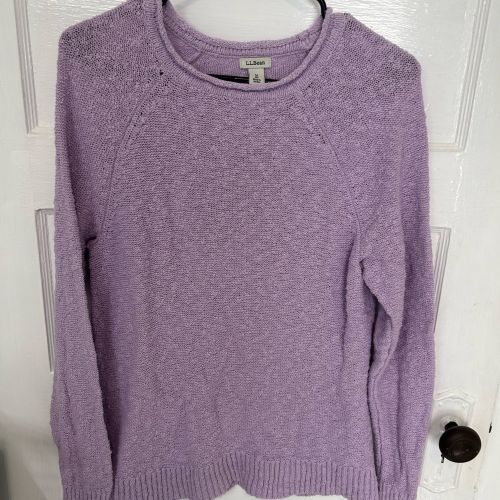 L.L. Bean Women's Lavender Crew Neck Sweater